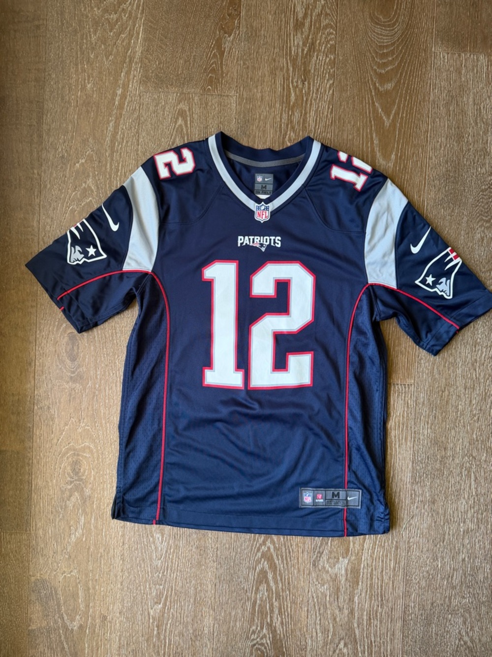 Nike New England Patriots #12 Football Jersey - Navy/White/Red